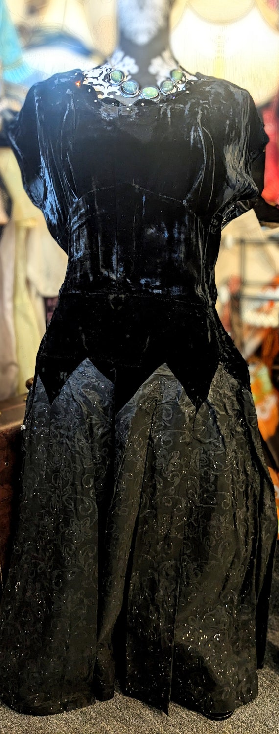Vintage Black Velvet with jewels throughout Formal