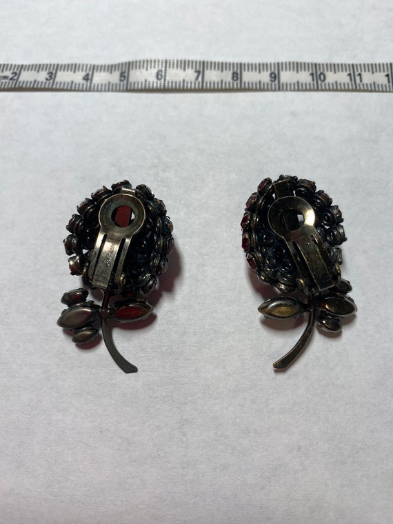 SO CUTE!!! Vintage Schreiner Cherry clip on earri… - image 2