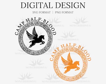 2 Colors | Camp Half-Blood Logo | Percy Jackson | Sticker | PNG SVG Instant Download Digital Design Ready for Cricut