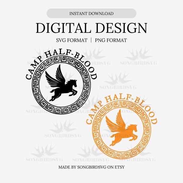 2 Colors | Camp Half-Blood Logo | Percy Jackson | Sticker | PNG SVG Instant Download Digital Design Ready for Cricut