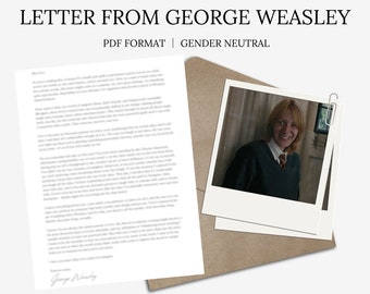 Liebesbrief von George Weasley | Digitale Parodie Brief | Nicht personalisiert | Genderneutrale Sprache | Sofortdownload | PDF-Datei