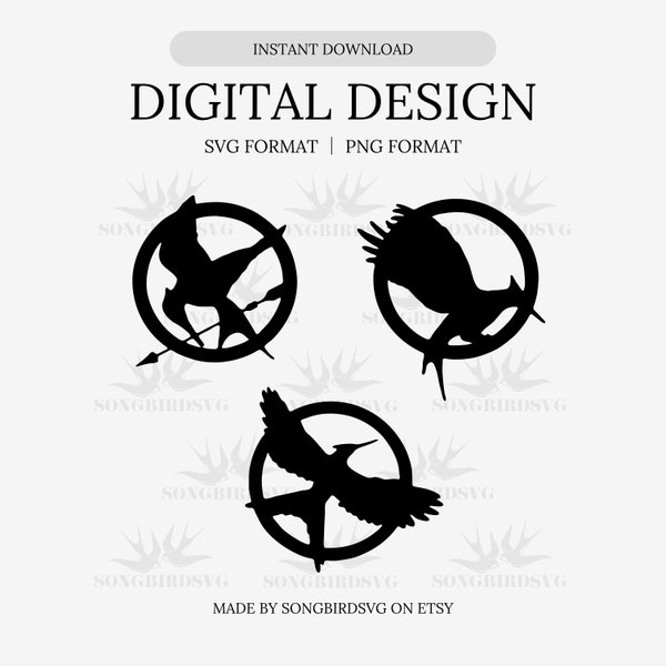 BUNDLE | Mockingbird Mocking jay Logo | Sticker | PNG SVG Instant Download Digital Design Ready for Cricut