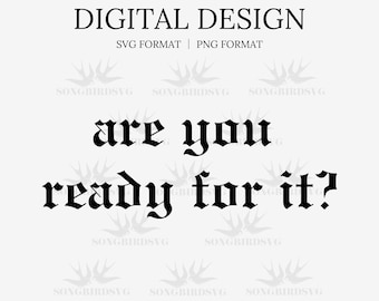 Reputation | Are You Ready? | Sticker | PNG SVG Instant Download Digital Design Ready for Cricut