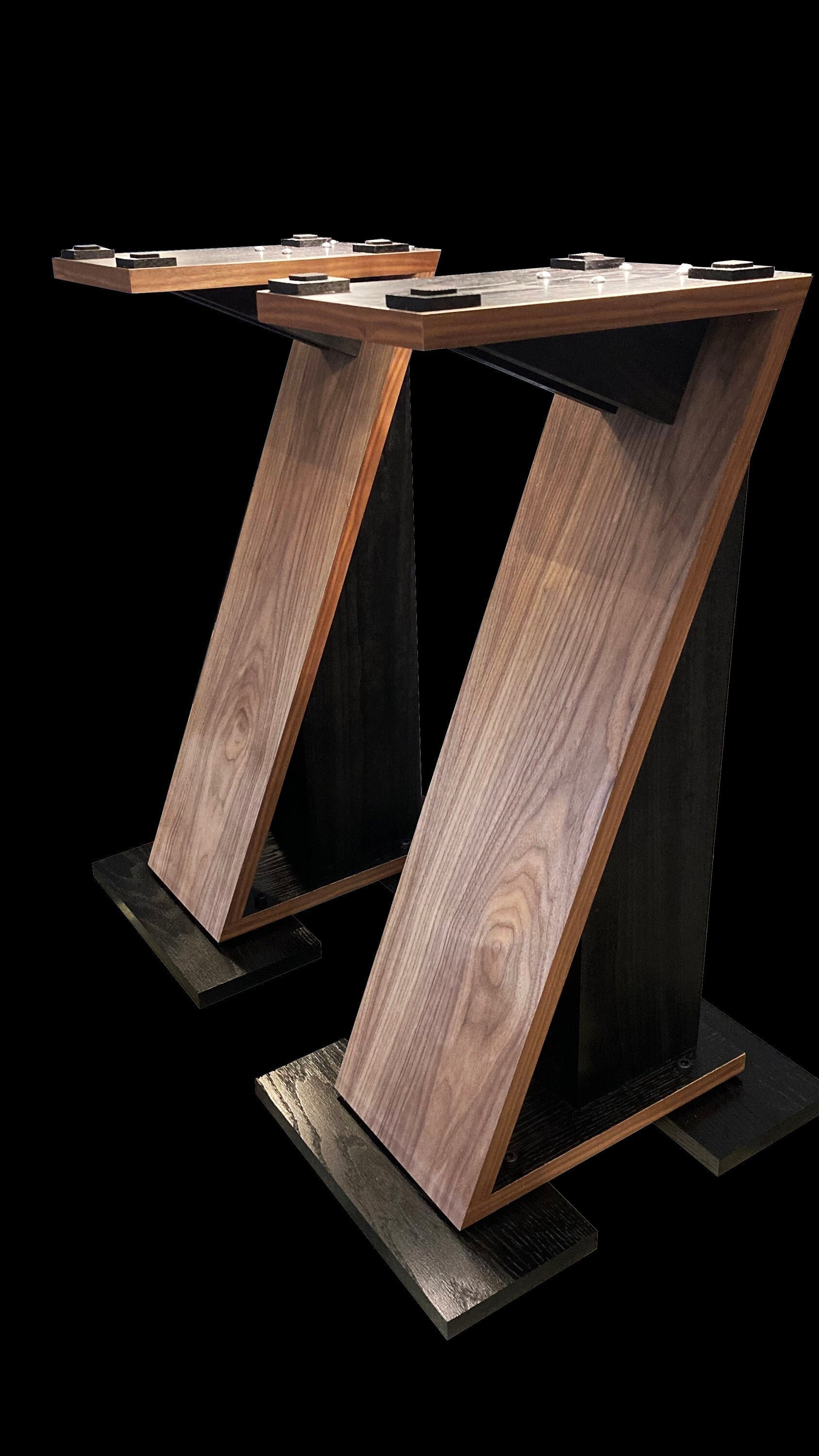SHOKUNIN Model 29 by PAHMER AUDIO Solid hardwood speaker stands - Walnut, Oak or Black