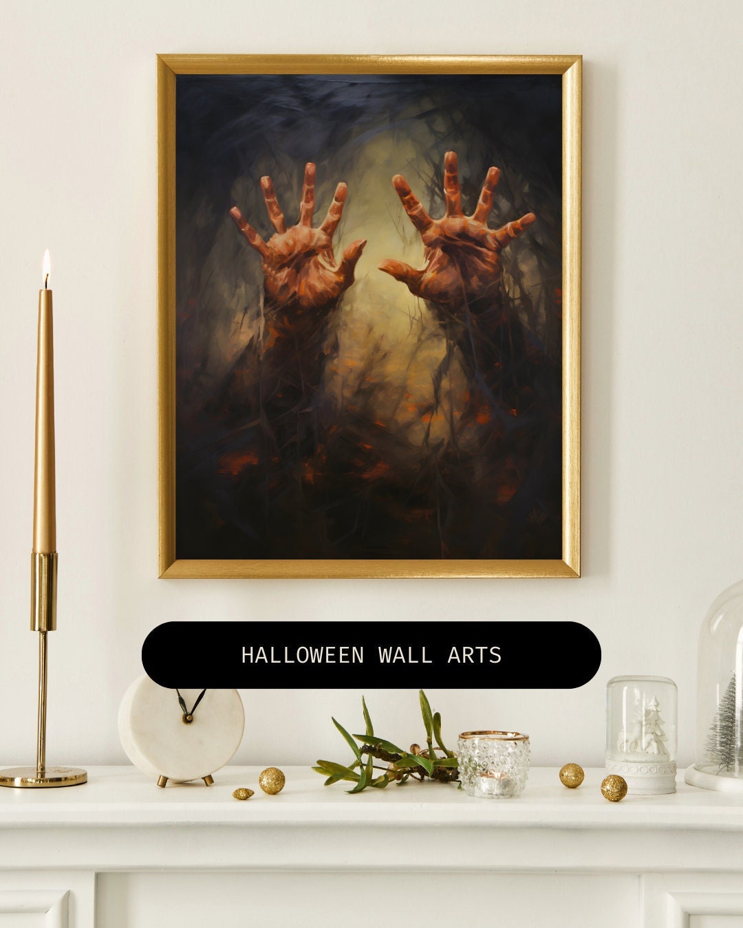 Halloween Themed Wall Arts Halloween Theme Digital Prints Etsy