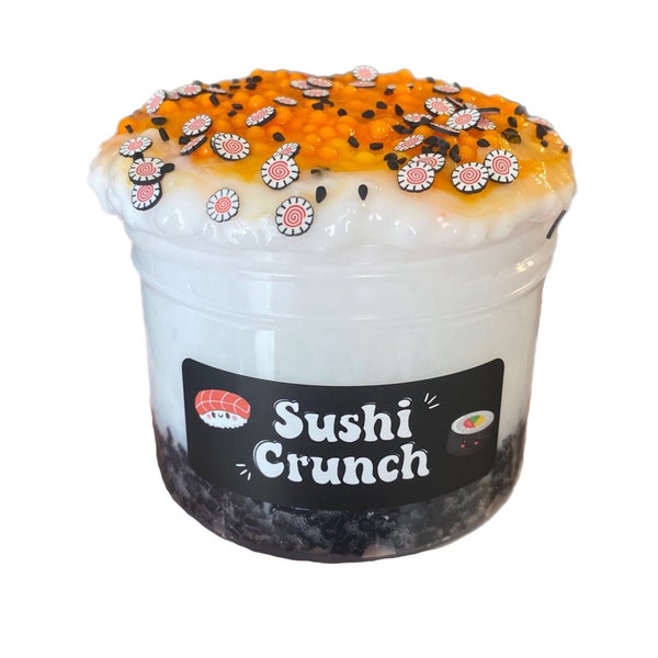 Sushi Crunch Slime, Crunchy Slime, diy slime, Figet toys, Food Slime, snow fizz slime