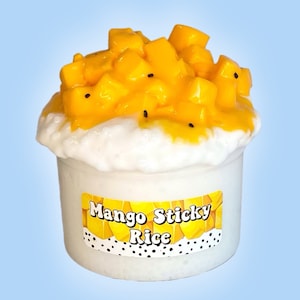 Mango Sticky Rice Slime, Crunchy Slime, Jelly Cube slime, DIY Slime, Kids Birthday gift