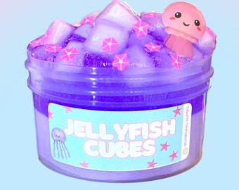 Jelly fish cubes Slime, Cliud dough Slime, Clear jelly cube  slime,  Birthday gift, Stress Relief toy, Kids Gifts,