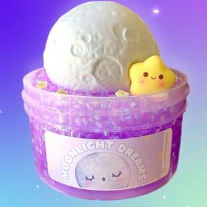 Moonlight Dreams bingsu-slijm, doe-het-zelfkleislijmkit, maandoe-het-zelfkit, helder slijm, kindercadeau, figetspeelgoed