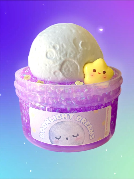 Moonlight Dreams Bingsu Slime Kit: DIY Clay Moon, Star Charm