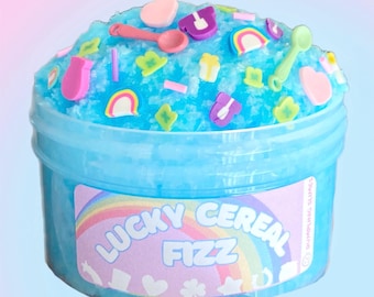 Lucky cereal fizz Slime, snow fizz Slime, cereal Slime, crunchy slime, Birthday gift, kids gifts, slime part favor