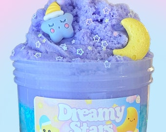 Dreamy Stars Slime, Cloud Slime, Bingsu Bead Slime, Star Slime, Birthday gift, Stress Relief toy, Kids Gifts,