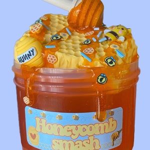Bienenwaben-Schleim, Gelee-Schleim, DIY-Ton-Schleim, DIY-Honig-Schleim, Kindergeburtstagsgeschenk, Bienenstock-Schleim
