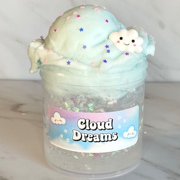 Cloud Dreams Slime, Cloud Slime, Cloud Charms, Icee Slime, Clear Slime, Stress Relief toy, Kids Gifts, Bings Bead Slime