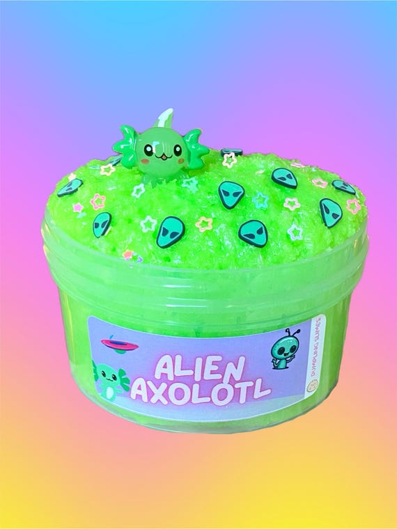 Alien Axolotl Snow Fizz Slime: Watermelon Scent, Kids Gift - Etsy