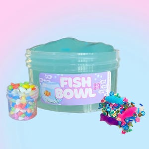 DIY Fishbowl Slime Kit: Clear Slime with Fish Charms image 2