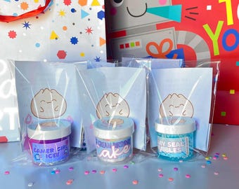 Slime Birthday Party Favors: Personalized 3oz Slime Pack