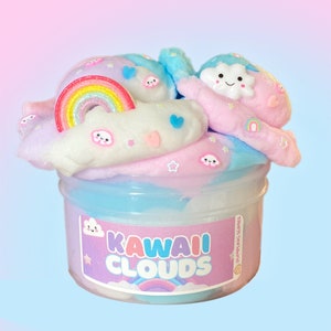 Kawaii clouds Slime, Cloud dough Slime, Kawaii slime, Rainbow slime, Birthday gift, Stress Relief toy, Kids Gifts,
