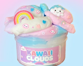 Kawaii clouds Slime, Cloud dough Slime, Kawaii slime, Rainbow slime, Birthday gift, Stress Relief toy, Kids Gifts,
