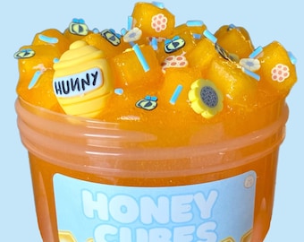 Honey cubes slime, Jelly cube slime, DIY slime, bee slime, kids gift, figet toys, birthday gift, honeycomb slime