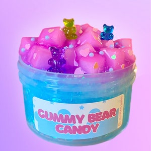 Gummy bear candy Slime, Bingsu Bead Slime, Jelly Cube slime, Crunchy Slime, Kids Birthday gift