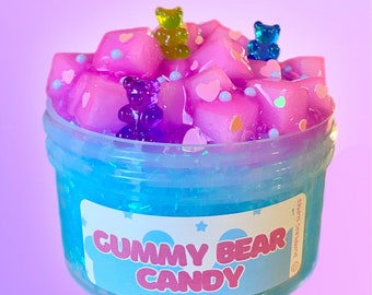 Gummy bear candy Slime, Bingsu Bead Slime, Jelly Cube slime, Crunchy Slime, Kids Birthday gift