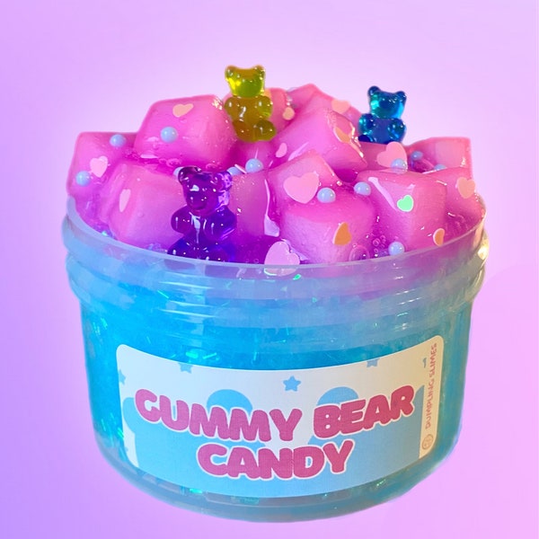 Slime bonbon gélifié, Bingsu Bead Slime, Jelly Cube Slime, Crunchy Slime, Cadeau d'anniversaire pour enfant