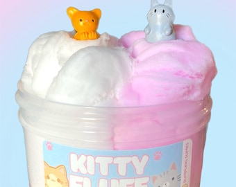 Kitty fluff slime, cat slime, cloud slime, kitten slime, cat gift, birthday gift for kids