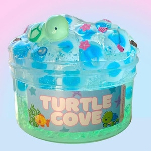 Turtle cove clear slime: Frogspawn Fishbowl Beads, Axolotl Charm - Stress Relief Toy