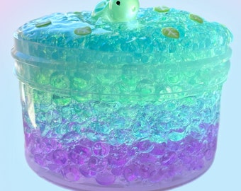 Turtle nest slime, fishbowl bead Slime, clear slime, crunch bomb slime, Birthday gift, Stress Relief toy, Kids Gifts