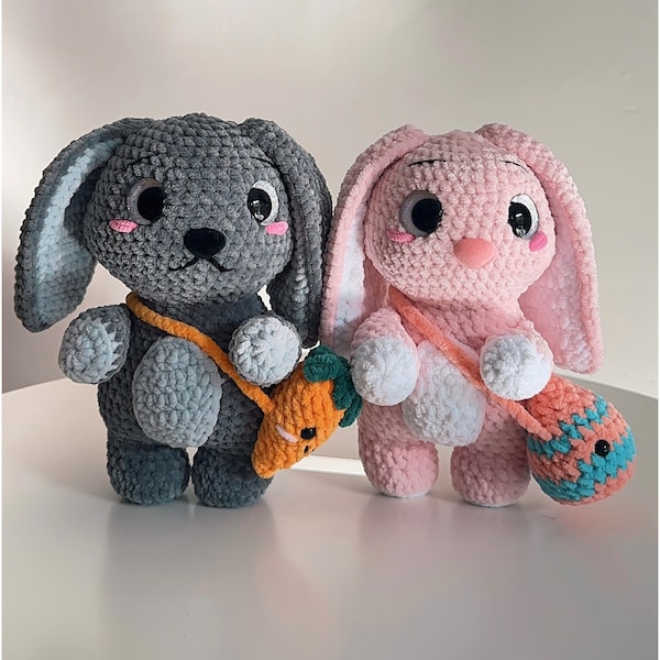 Ollie, the bunny pattern! - Crochet - Amigurumi - Rabbit - animal - cute