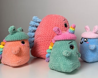NO SEW PATTERN - Coco, the Ghostzilla! - Amigurumi dino ghost pattern - Very easy  and fun for crochet beginners!
