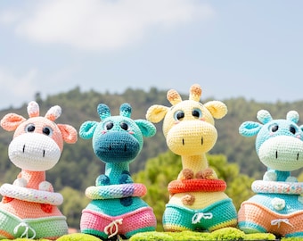 Sophie, the giraffe - crochet pattern - amigurumi - summer cute floatie