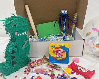 Mini Dinosaur Piñata | Party in a Box | Best Friend Gift | Gift For Her | Thinking of You Gift | Gift for Kid | Birthday Gift Box