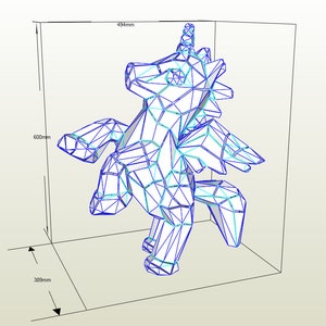 Unicorn for Papercrafts, Family, Kids Activities, 3D Pepakura Designs, DIY Papercraft, Low Poly, 3D Papercraft PDF,Template,Origami