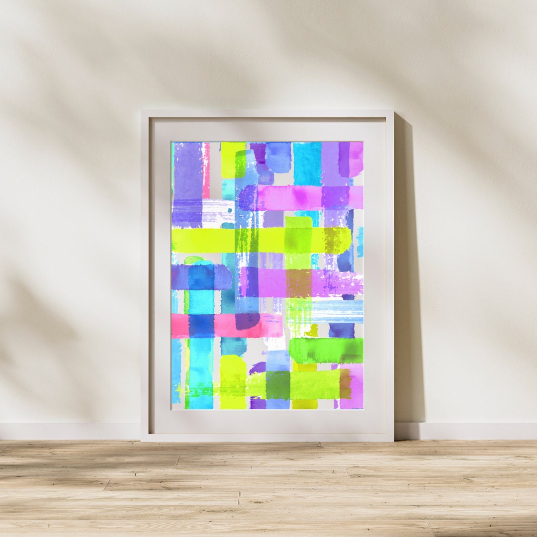 Printable High Quality Digital Art Abstract Modern Colorful ...