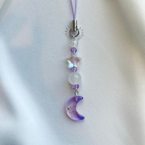 Jelly Moon Star phone charm