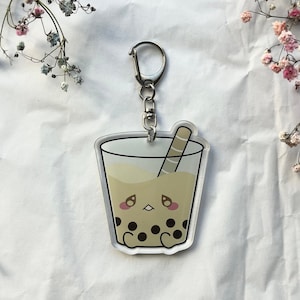Milk Tea Boba key chain