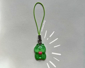 Kawaii Frog phone charm