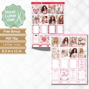 free bonus a 2 PDF file sticker planner letter size 8.5 x 11 inches