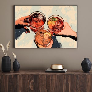 Prost Druck | Barwagen Wand Dekor | Cocktailkunst | Prost druckbare Kunst | Barwagenzubehör | Barwagen Kunst | digitaler Download