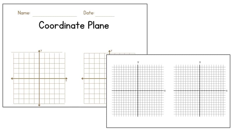 Coordinate Grid Worksheet: 10x10 and 20x20 (PDF Pattern) - Etsy