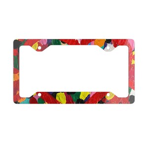 Moldura de placa de metal com pintura original de coração brincalhão