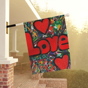 Love Is In the Air Original Painting Garden & House Banner