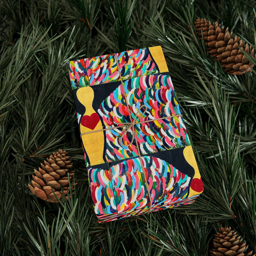 Angel Grace Original Painting Wrapping Papers, Angel Wrapping Paper ...