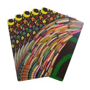 Cartas de póquer, diseño de pintura original de elementos sagrados, baraja de tarot, juego de cartas, regalo de juego de cartas