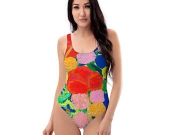 Maillot de bain une pièce fleurs sauvages