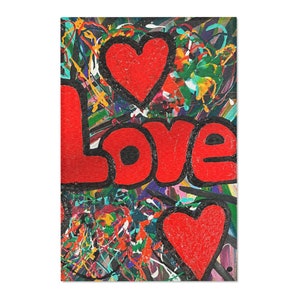 Love Is In the Air Original Painting Area Rugs