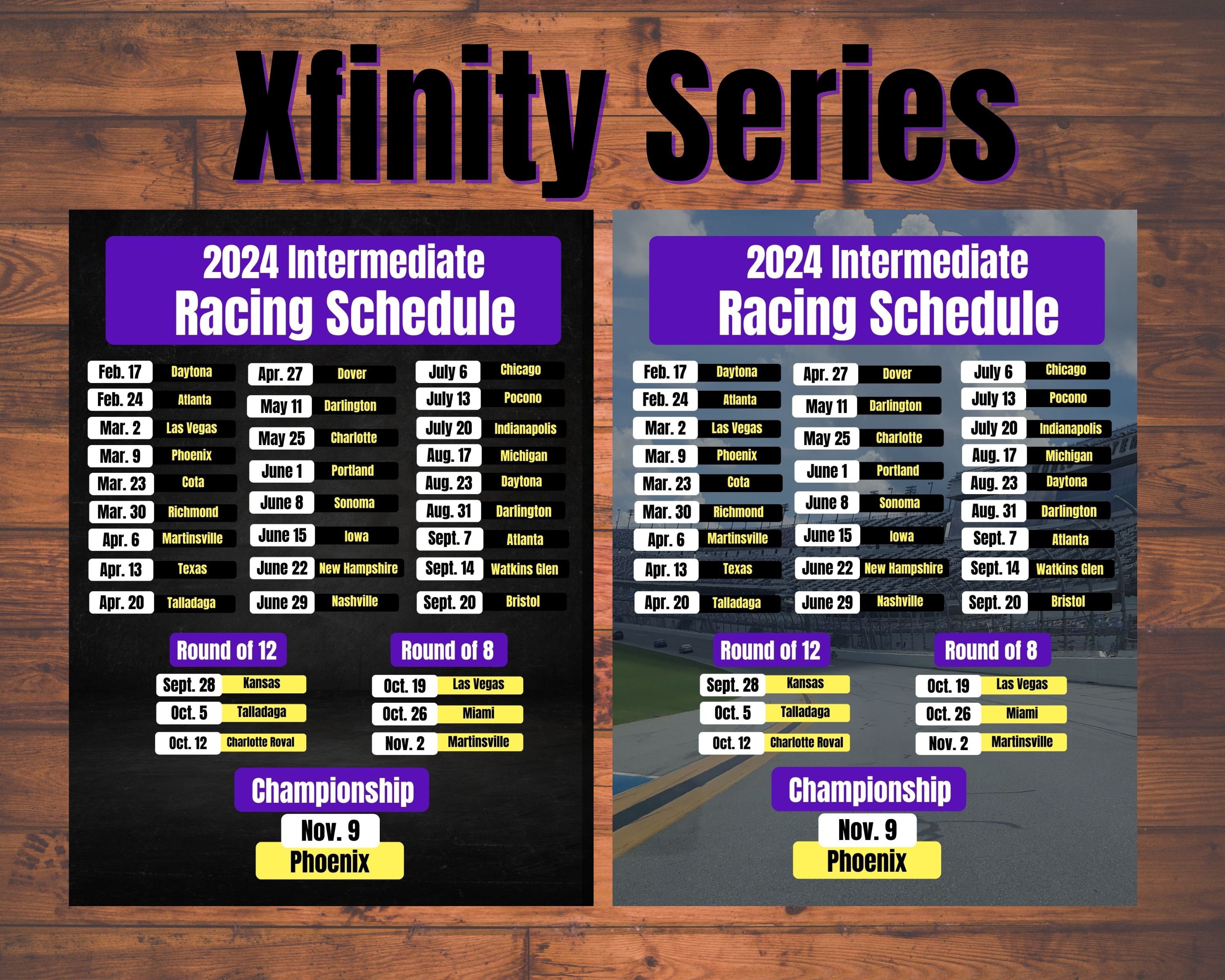 2024 Nascar Race Schedule, Stock Car Racing, 2024 Schedule, Race Fan