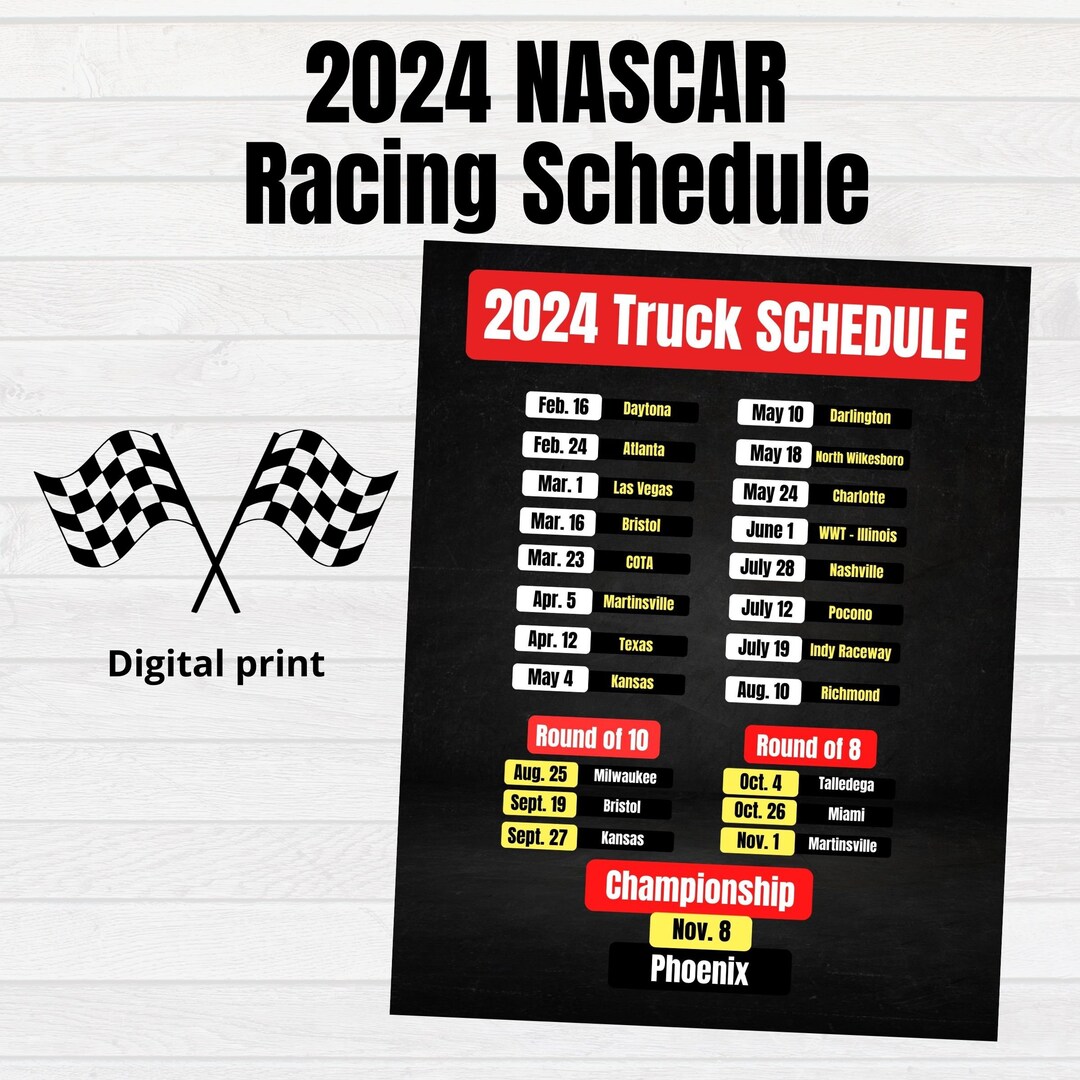 2024 Nascar Cup Race Schedule Stock Car Racing 2024 Schedule Nascar Fan